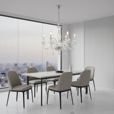 Luxury Ceiling Chandelier White Chandelier Ceiling Lamp Crystal Lamp