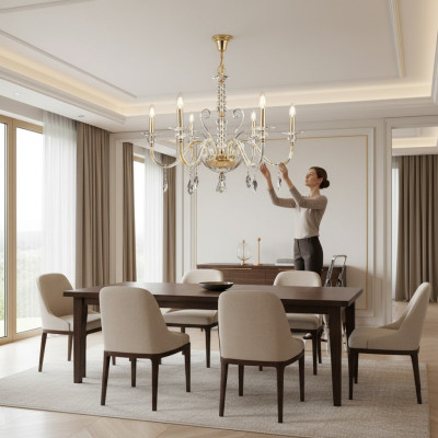 Luster Crystal Chandelier Lamp Ceiling Light Pendant Light New