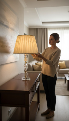 Luxurious lamp table lamp stylish beige table lamp table crystal new