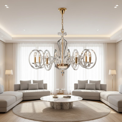 Lustre Crystal Chandelier Lamp Ceiling Light Fixture Hanging Light New