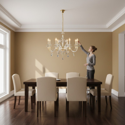 Crystal chandelier pendant light fixture ceiling light Perkele