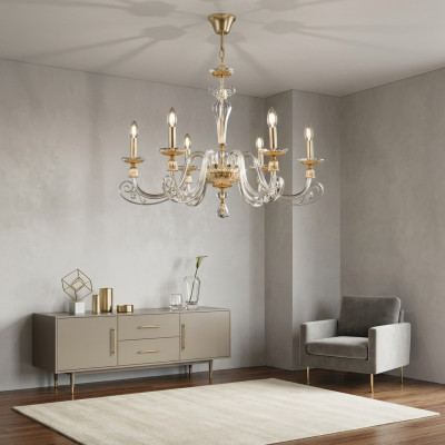 Ceiling light luxury chandelier crystal lamp hanging light golden lamps