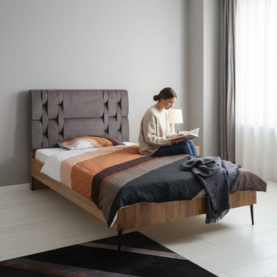 Luxury Bedroom Nightstand Beds Bed 2-Piece Complete Set Design Furnishings