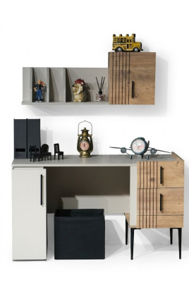 Stylish office furniture complete set shelf desk wood top quality new