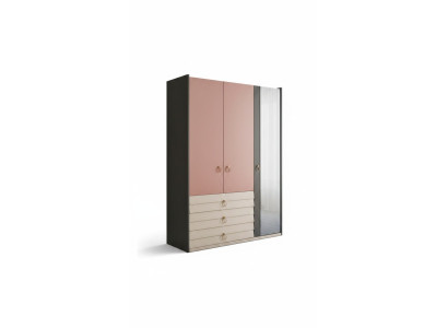 Modern wardrobe luxury closet wood cabinets glass bedroom new