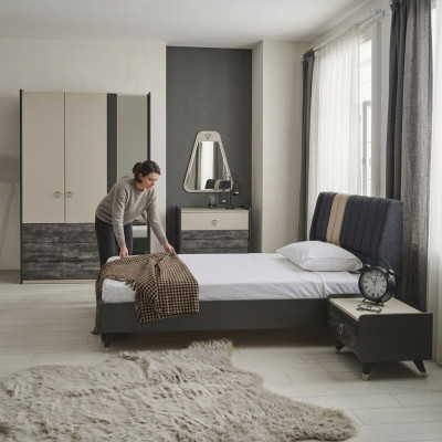 Luxurious stylish bedroom modern furnishings bed 5-piece sets