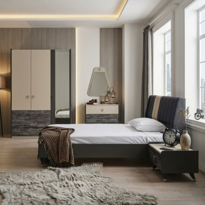 Luxurious stylish bedroom modern furnishings bed 5-piece sets
