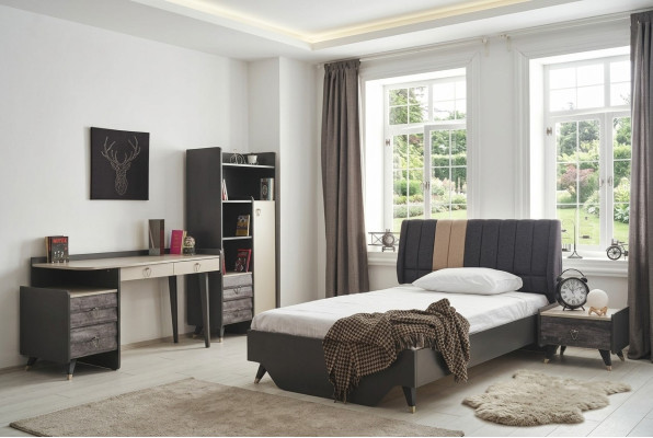 Bedroom set luxurious stylish bedroom set bed bookshelf