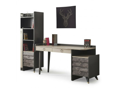 Modern luxurious gray wood desk bedroom furniture stylish new