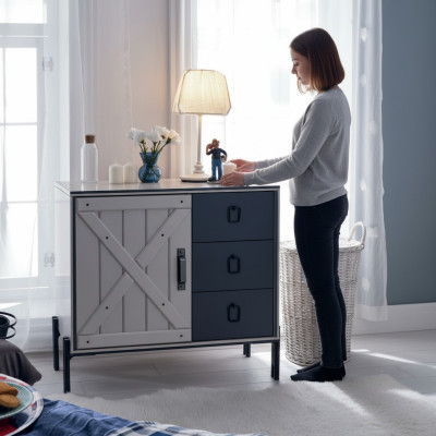 Wood modern design sideboards dresser cabinet tall cabinet drawers new