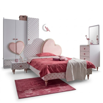 Modern beds children's bed children's room bed children's bed furniture wood white new