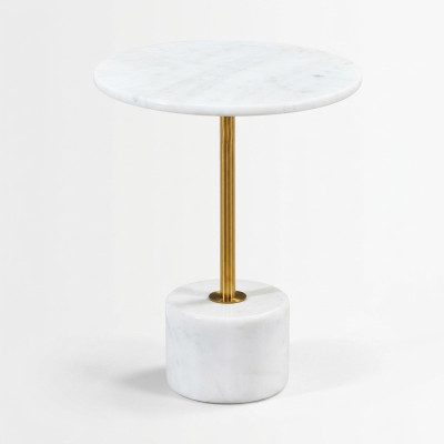 Luxurious coffee table tables round modern marble white side table new