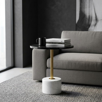 Marble stylish side table luxurious coffee table tables round modern
