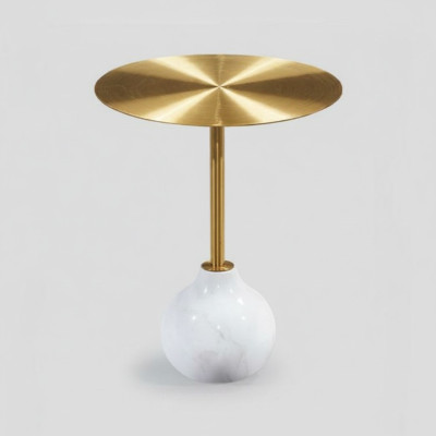 Modern round coffee table metal stylish gold side table new luxurious