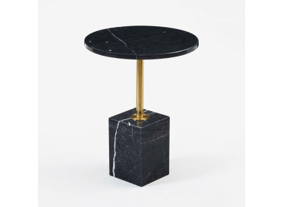 Round coffee table top quality black stylish side table new luxurious