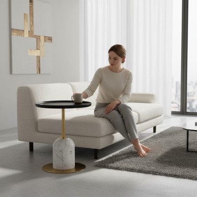 Designer coffee table, side table, living room table, furniture, round tables, new