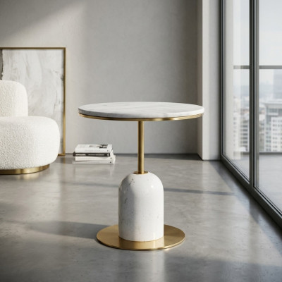 Side table white modern designer coffee table living room new