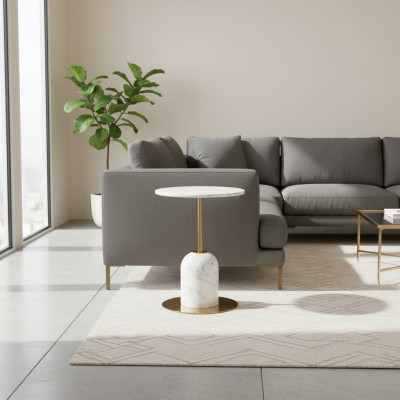 Side table high-quality marble modern coffee table living room