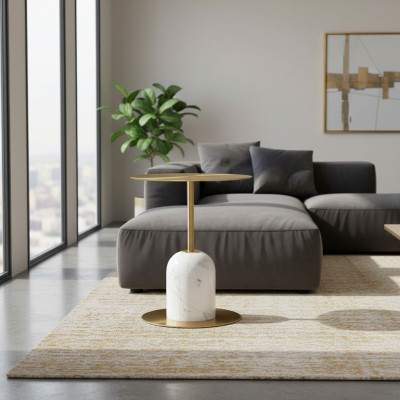 Side table high-quality metal modern coffee table living room.