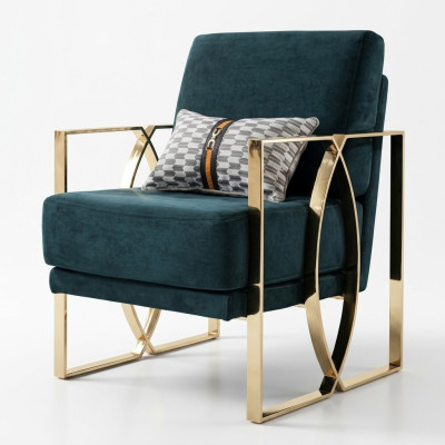 Luxurious armchairs modern design green relax chair seat luxury waiting room new