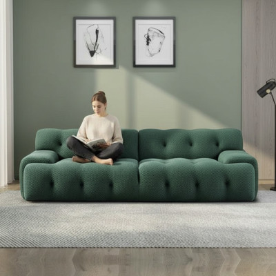 Design Sofa 2 Seater Relax Sofas Club Textile Upholstery Couch Fabric Couches