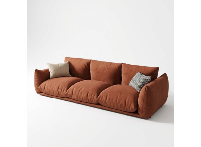 3-seater sofa textile wood modern brown sofa upholstery couch luxury new sofa