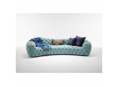 Sofa 3 Seater Chesterfield Green Upholstered Sofas Design Faux Leather New Modern