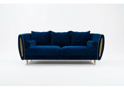 Design Blue 2-Seater Relax Sofas Sofa Textile Upholstery Couch Fabric Couches