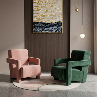 Luxurious armchair seats living room modern green design luxury seating furniture new