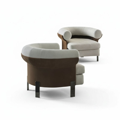 Luxurious armchair, modern armchair, TV couch, single-seater sofa, textile fabric.