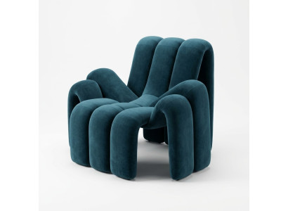 Stylish Green Armchairs, 1-Seater Modern Luxurious Textile Armchair New