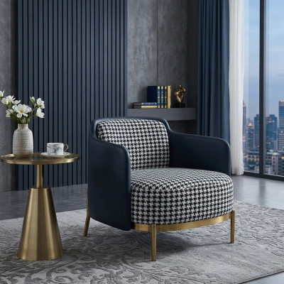 Stylish Multicolor Armchair Modern Armchair TV Couch Textile Armchair
