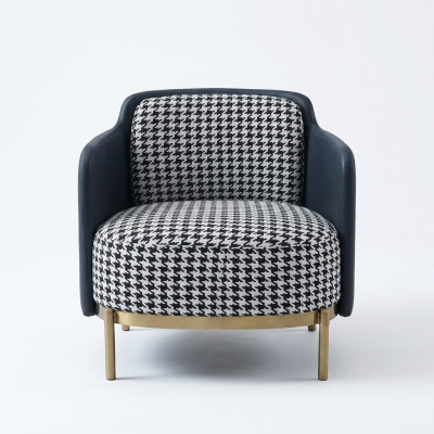 Stylish Multicolor Armchair Modern Armchair TV Couch Textile Armchair