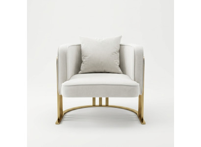 High-quality textile chair stylish white armchair modern armchair TV couch