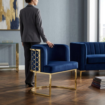 Modern chair dining room club chairs padded chair blue armchair new lounge