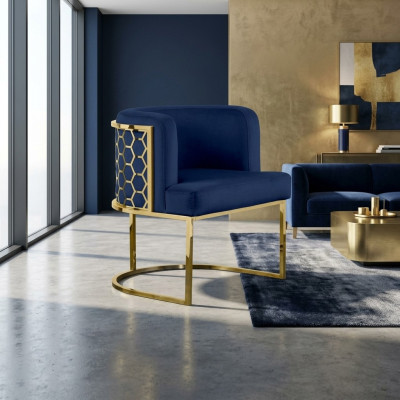 Modern chair dining room club chairs padded chair blue armchair new lounge