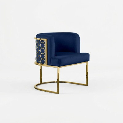 Modern chair dining room club chairs padded chair blue armchair new lounge