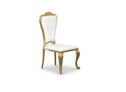 Modern Style Stylish Armchair Chair White Seat Upholstery Design Metal Textile