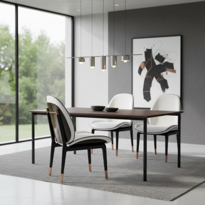 Dining room chairs living room brown stylish chair with wooden legs modern