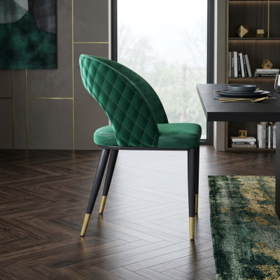 Dining room chairs living room green stylish chair with wooden legs modern