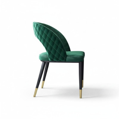 Dining room chairs living room green stylish chair with wooden legs modern