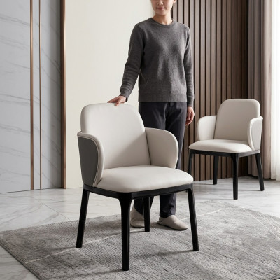 Dining room chairs living room luxurious stylish chair with wooden legs new