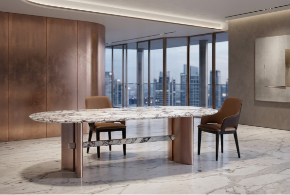 Dining room furniture stainless steel oval dining table table design tables luxury furniture
