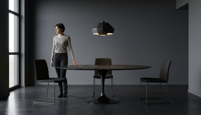 Dining room furniture dining table black table design tables luxury furniture round new