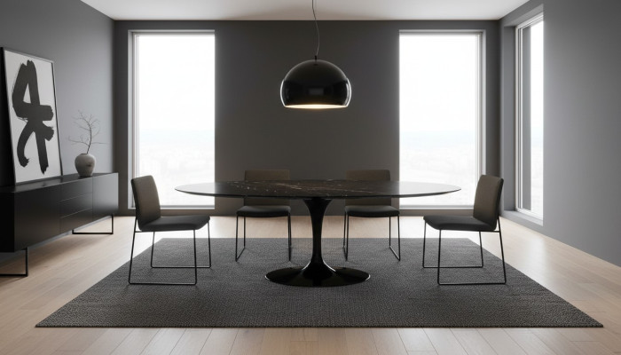 Dining room furniture dining table black table design tables luxury furniture round new