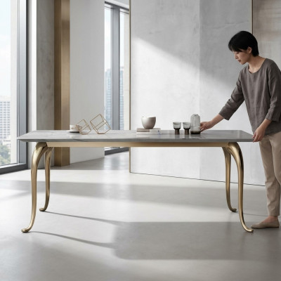 Modern luxury dining table designer rectangular kitchen table dining room furniture table