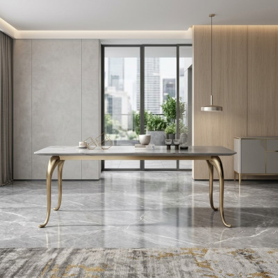 Modern luxury dining table designer rectangular kitchen table dining room furniture table