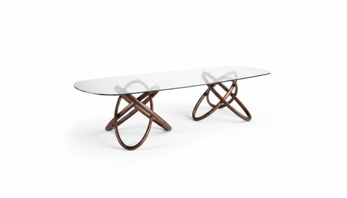 Designer Modern Dining Room Table Luxury Oval Glass Table Glass Furniture New