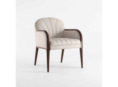 Designer white armchair luxury wood chair upholstered furniture chairs chair