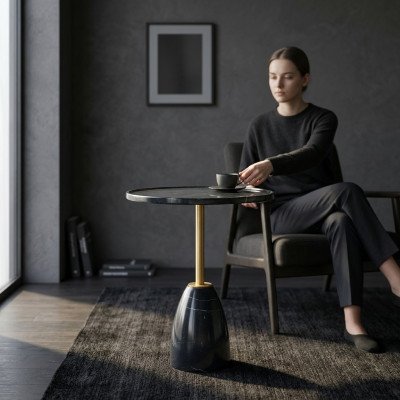 Marble stylish black side table table luxury modern coffee table tables
